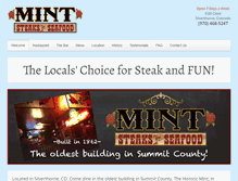 Tablet Screenshot of mintsteakhouse.com